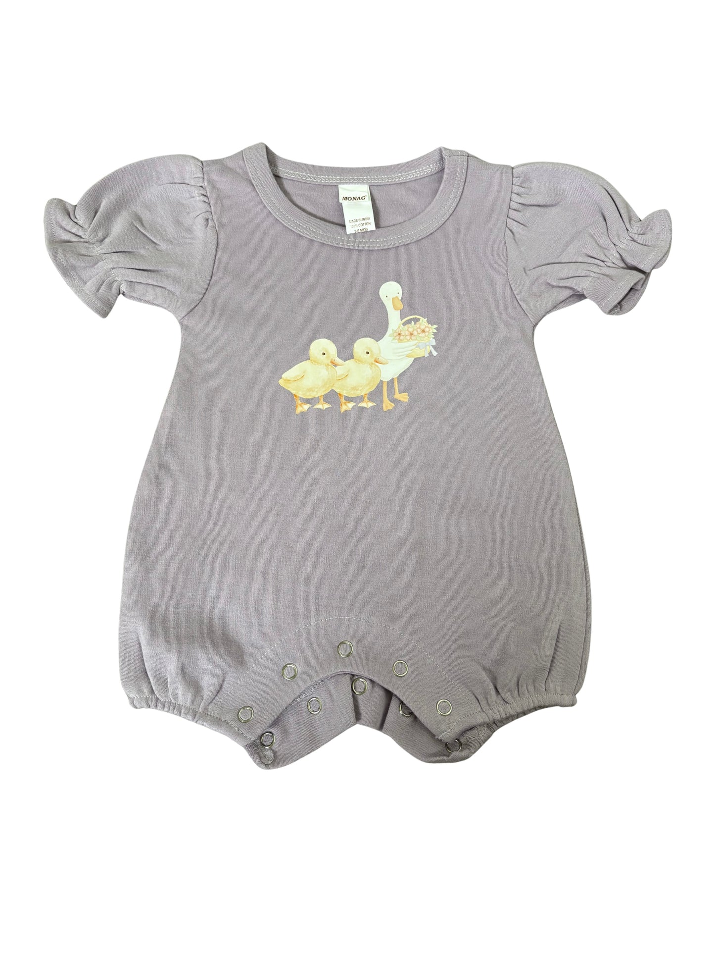 Duck duck goose scrunch romper