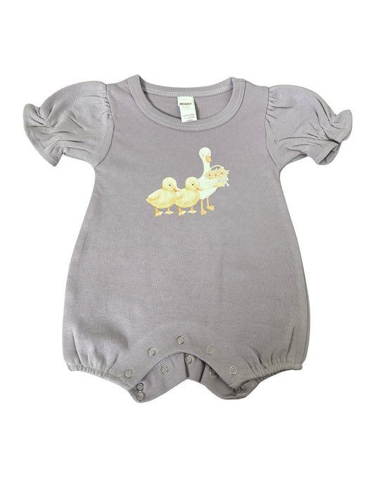 Duck duck goose scrunch romper